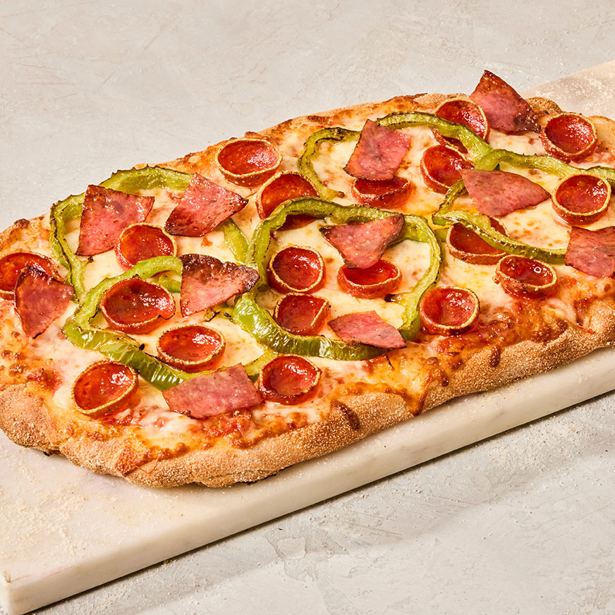 PEPPERONI, SALAMI, & GREEN PEPPER PINSA image
