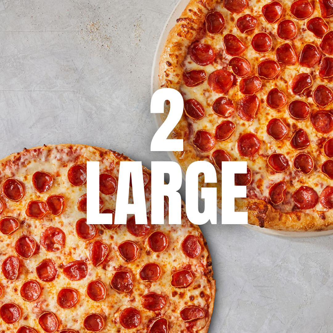 2 LARGE PIZZAS image